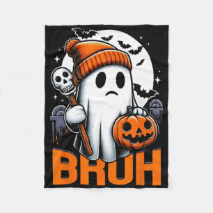 Cobertor De Velo Camisas De Halloween Para Homens Bruh Ghost Ha