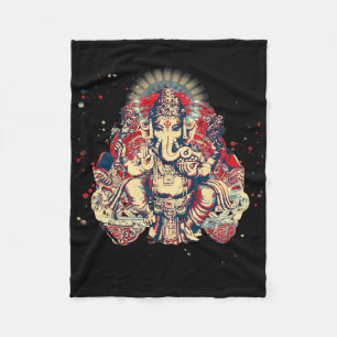 Cobertor De Velo Camisas de Ioga Espiritual Deus Hindu Ganesha Medi