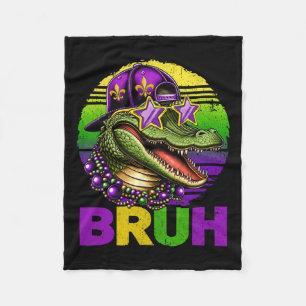 Cobertor De Velo Camisas Vintage Alligator Bruh Mardi Gras Homens A