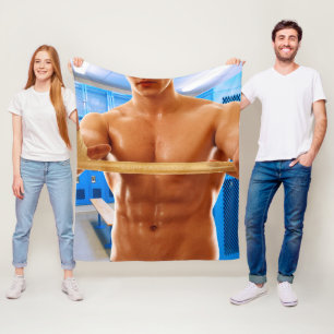 Cobertor De Velo CamisaSlipperyJoe do homem musculoso sem abs peito