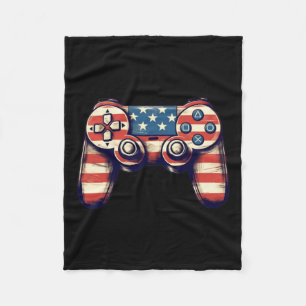 Cobertor De Velo Camiseta 4 De Julho Video Game Crianças Meninos Ho