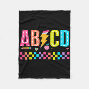 Cobertor De Velo Camiseta Abcd Ck To School 