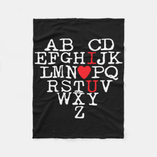 Cobertor De Velo Camiseta Alfabeto Abc Eu Te Amo Dia Dos Namorados
