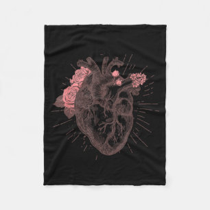 Cobertor De Velo Camiseta Anatomia do Coração Feminino Anatomia do 