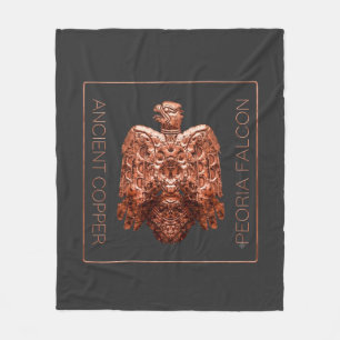 Cobertor De Velo Camiseta Ancient Copper Peoria Falcon Restored