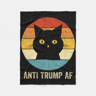 Cobertor De Velo Camiseta Anti Trump Af Retro Divertida Gato Anti T