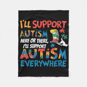 Cobertor De Velo Camiseta Apoiarei a Conscientização do Autismo – A