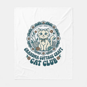 Cobertor De Velo Camiseta Arte Avó Casa Artesanal Gata Amante - Gr