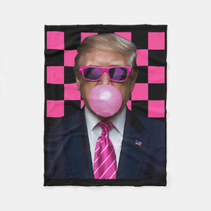Cobertor De Velo Camiseta Bubblegum Trump Óculos Cor-de-Rosa Vote P