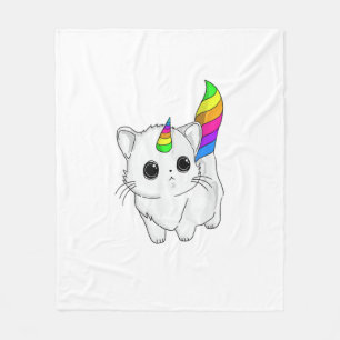 Cobertor De Velo Camiseta Caticorn Unicórnio Camisa de Gato Arco-Ír