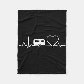 Cobertor De Velo Camiseta Coração de Trailer de Camping Rv Férias a