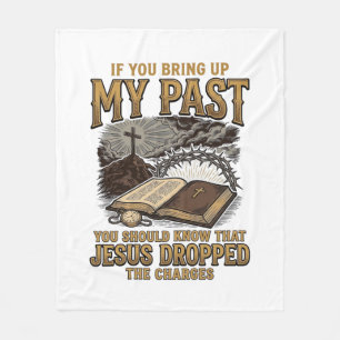 Cobertor De Velo Camiseta Cristã Meu Passado Jesus Retirou as Acusa