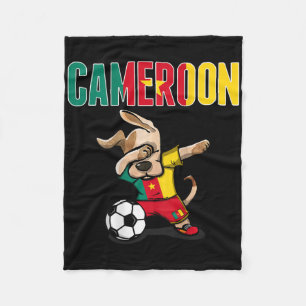Cobertor De Velo Camiseta Dabbing Dog Camarões Amantes do Futebol C