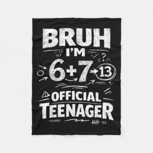 Cobertor De Velo camiseta de aniversário de 13 anos meme engraçado 