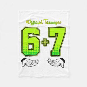 Cobertor De Velo Camiseta de Aniversário de 13 anos Piada Meme 6 7 