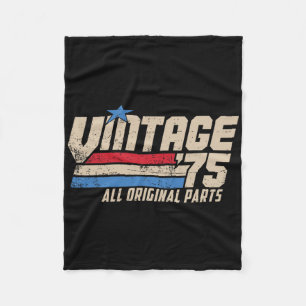 Cobertor De Velo Camiseta de Aniversário de 75 anos Retro para Home