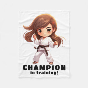 Cobertor De Velo Camiseta de Artes Marciais de Karatê para Meninas