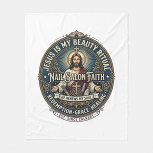 Cobertor De Velo Camiseta de Artista de Unhas Jesus Nail Tech Inspi