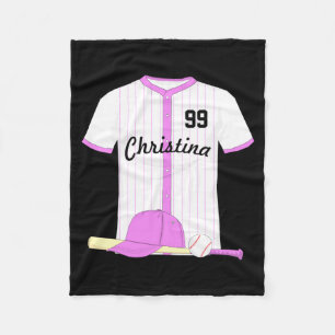 Cobertor De Velo Camiseta de Bebê de Beisebol Personalizada Fofa