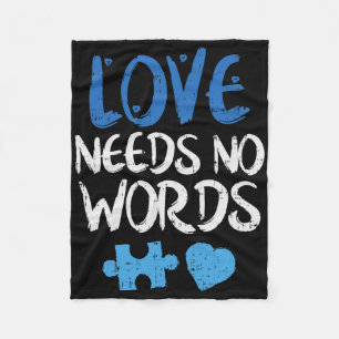 Cobertor De Velo Camiseta de Conscientização do Autismo Amor Não Pr