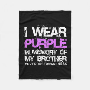 Cobertor De Velo Camiseta de conscientização Eu visto roxo em memór