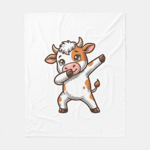 Cobertor De Velo Camiseta de desenho de gravura vintage de vaca fof