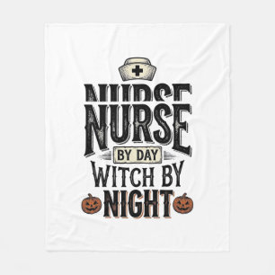 Cobertor De Velo Camiseta De Enfermeira De Dia Bruxa De Noite De Ha