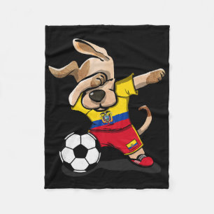 Cobertor De Velo Camiseta de Fãs de Futebol do Equador Dabbing Dog