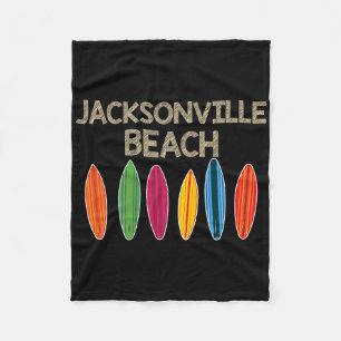 Cobertor De Velo Camiseta de Férias em Família na Praia de Jacksonv