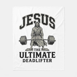 Cobertor De Velo Camiseta de ginásio vintage Jesus Ultimate Deadlif