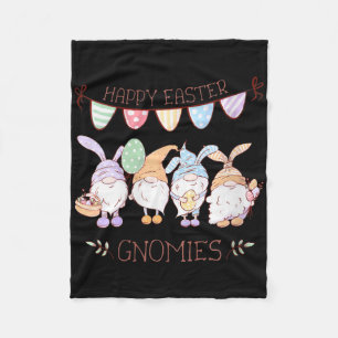 Cobertor De Velo Camiseta de Gnomos da Páscoa Feminina, Feliz Gnomi