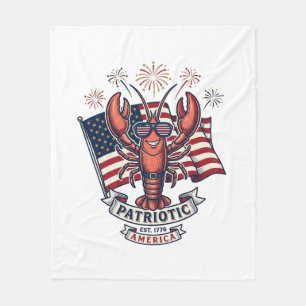 Cobertor De Velo Camiseta de gravura vintage da bandeira do lagosti
