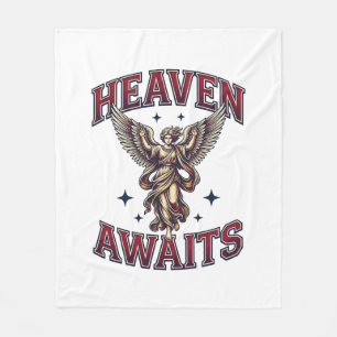 Cobertor De Velo Camiseta de gravura vintage de anjo gótico O Céu E