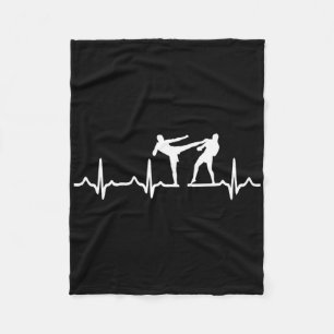 Cobertor De Velo Camiseta de Kickboxing Heartbeat Kick Boxing Karat