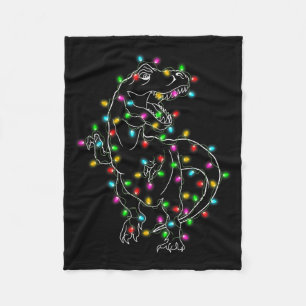 Cobertor De Velo Camiseta de Natal Dinossauro T-rex Árvore Pet