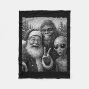 Cobertor De Velo Camiseta de selfie de Natal engraçada de gato Papa