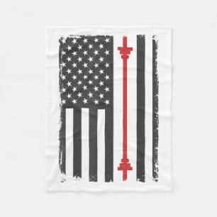 Cobertor De Velo Camiseta de treino de ginásio com barra e bandeira