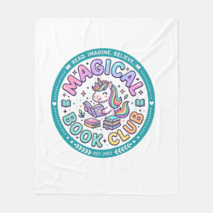 Cobertor De Velo Camiseta Divertida Clube do Livro Mágico Unicórnio