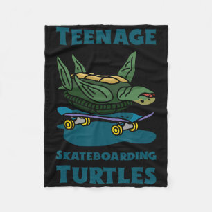 Cobertor De Velo Camiseta Divertida de Tartarugas Adolescentes de S