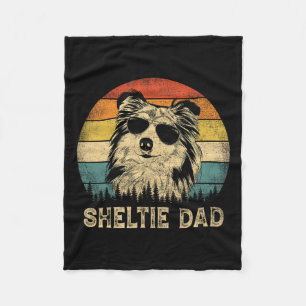 Cobertor De Velo Camiseta do Dia dos Pais para amantes de cães Shel