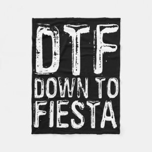 Cobertor De Velo Camiseta Dtf Down To Fiesta Homens Mulheres Cinco 
