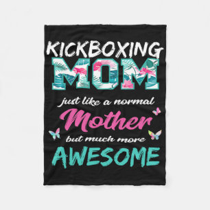 Cobertor De Velo Camiseta engraçada de kickboxing para mãe desporti