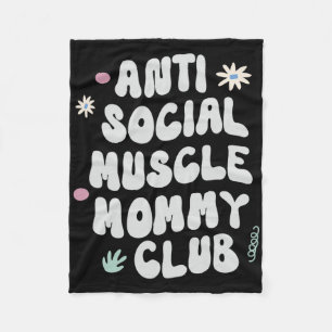 Cobertor De Velo Camiseta engraçada do clube de mamãe musculosas an