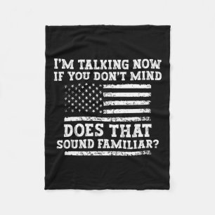 Cobertor De Velo Camiseta Estou Falando Agora Trump Kamala Debate D