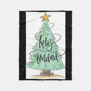 Cobertor De Velo Camiseta Feliz Navidad Árvore de Natal