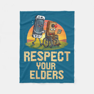 Cobertor De Velo Camiseta Feminina Respeite Seus Anciãos Vídeo Game