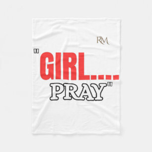 Cobertor De Velo Camiseta Girl Pray Camiseta Cristã Baseada na Fé