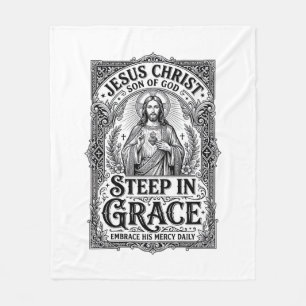 Cobertor De Velo Camiseta Gráfica Amante do Chá Jesus Cristão
