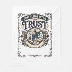Cobertor De Velo Camiseta Gráfica de Ginástica Jesus Cheer Arte Cri