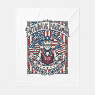 Cobertor De Velo Camiseta Gráfica Vetorial Patriota Amante de Donut